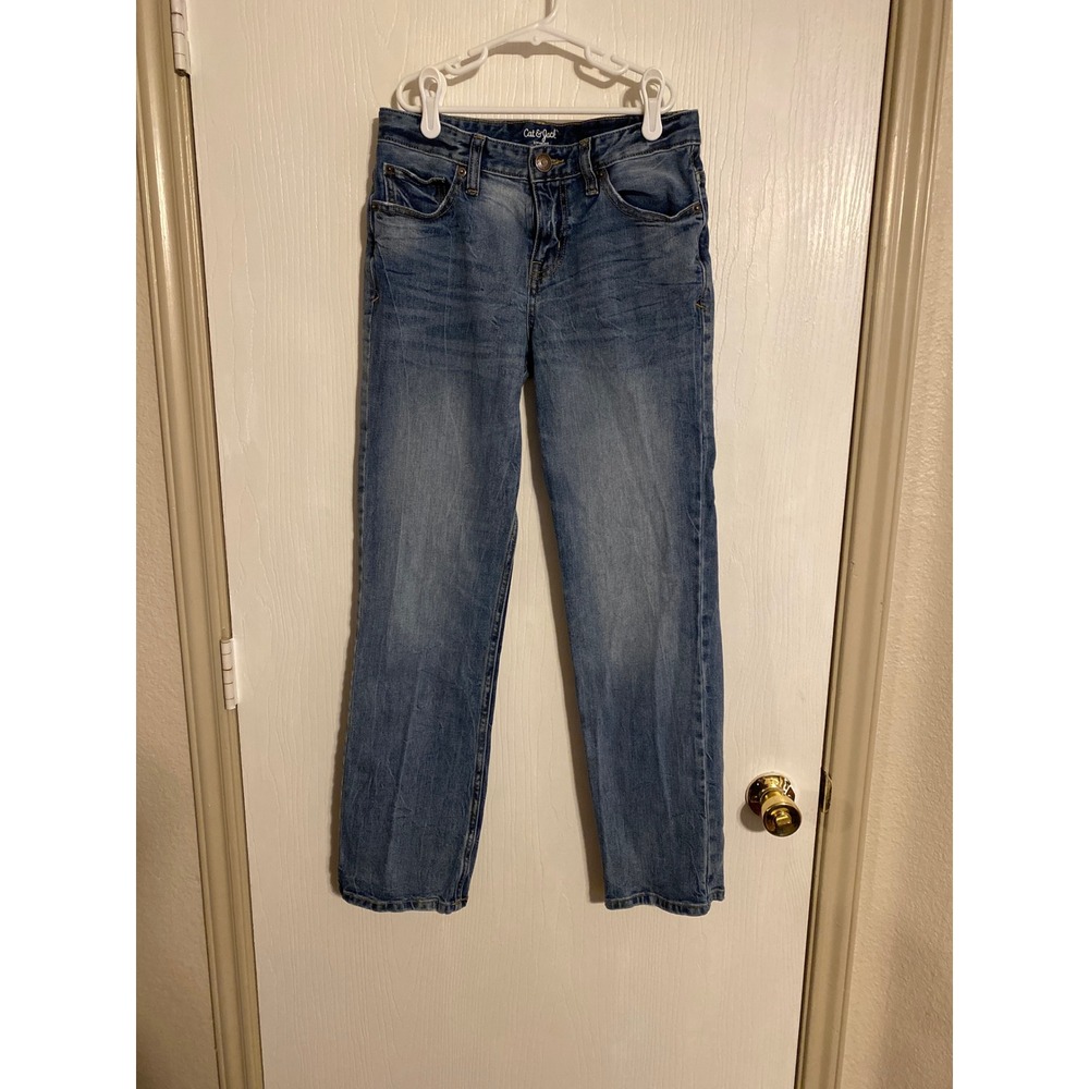 Cat & Jack Boys Straight Leg Jeans Medium Wash Blue Denim Size 14 Stretch
0167